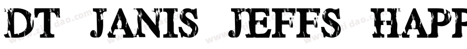 DT Janis Jeffs Happy Daze字体转换